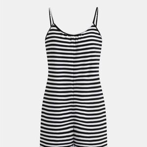 Last chance! Striped Black and White Women's Romper